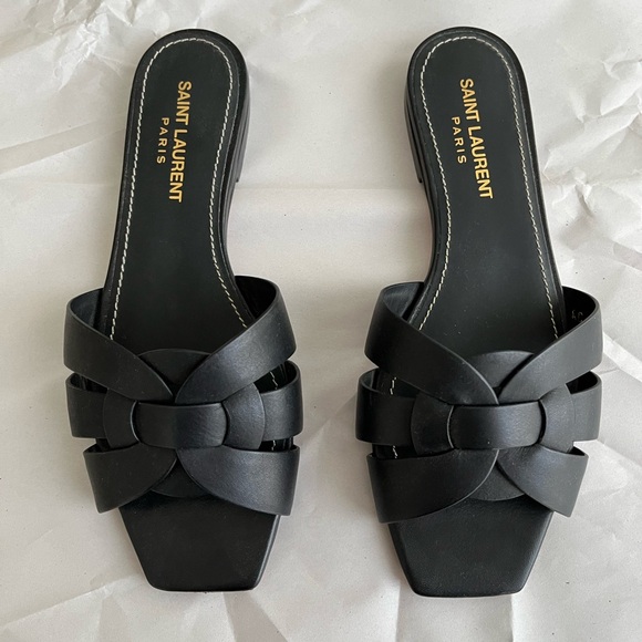 Saint Laurent Shoes - Saint Laurent Tribute Mule Sandals